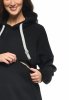 MijaCulture hoodie for pregnant women and breastfeeding  Megan  M021 Black